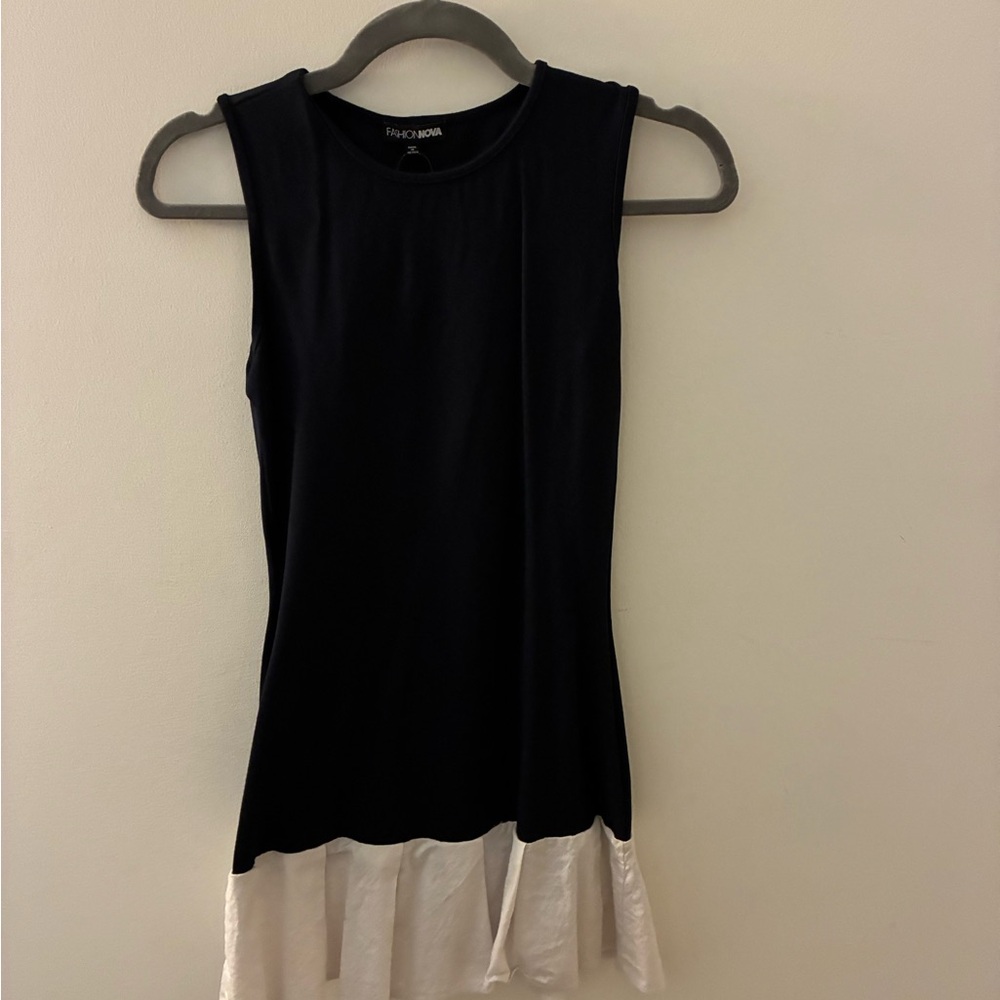 Fashion Nova Black and White Tank Top
